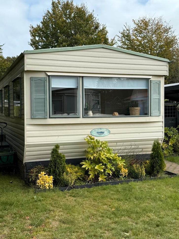 Zeer nette stacaravan staanplaats bij het bos in Drenthe, Caravans en Kamperen, Stacaravans, tot en met 4, Ophalen