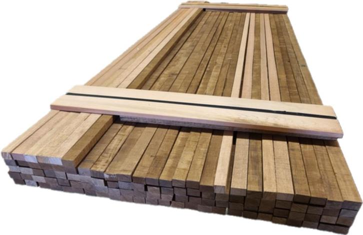 286 meter hardhouten latten fijnbezaagd - nr: HP203, Tuin en Terras, Palen, Balken en Planken, Nieuw, Planken, 250 cm of meer