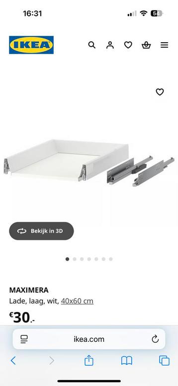 Ikea Maximera lage lade 40x60 - nieuw