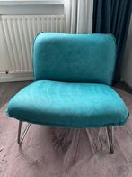 Petrol /groenblauwe fauteuil / stoel nieuwstaat, Ophalen, Zo goed als nieuw, Stof