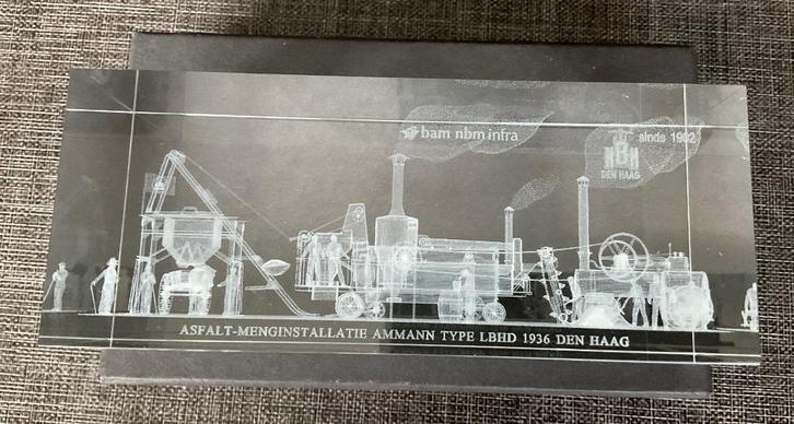 3D bam nbn infra - Asfalt-Menginstalatie Ammann Den Haag, Antiek en Kunst, Antiek | Glas en Kristal, Ophalen