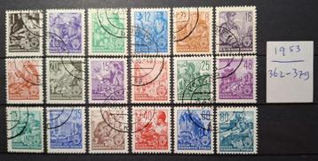 Postzegels DDR 1953 362-379 beschikbaar voor biedingen