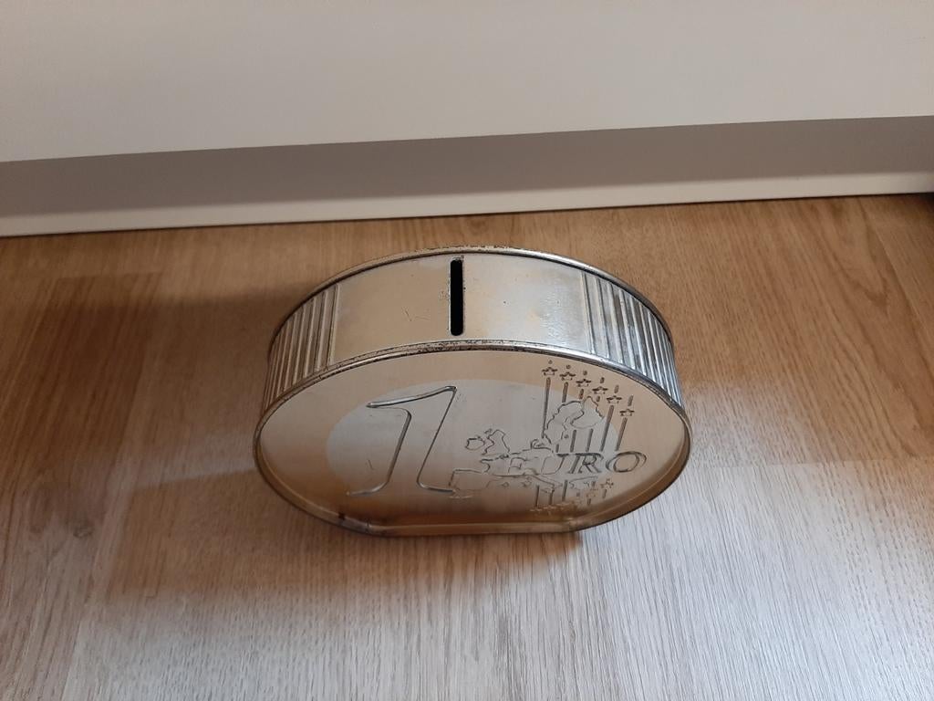 1 euro munt spaarpot 16 cm, Ophalen of Verzenden