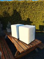 2 mooie nette witte poefs, Huis en Inrichting, Ophalen of Verzenden, Zo goed als nieuw