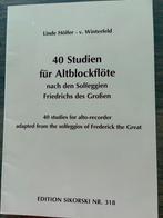Bladmuziek blokfluit etudes, Gebruikt, Klassiek, Les of Cursus, Ophalen of Verzenden