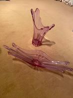 Val saint Lambert vaas en schaal, Overige kleuren, Ophalen of Verzenden, Minder dan 50 cm, Glas