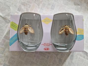 Unieke Gucci Bee glazen. Set glazen. Nieuw. beschikbaar voor biedingen