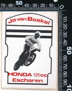 Sticker: Jo van Boekel - Honda 125 CC - Escharen (1), Verzamelen, Stickers, Ophalen of Verzenden, Zo goed als nieuw, Auto of Motor