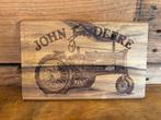 John Deere Houten Plank - Antieke Tractor Decoratie, Ophalen of Verzenden