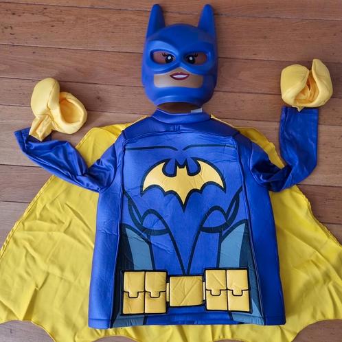 Batgirl LEGO verkleedpak met masker cape + handschoenen luxe, Kinderen en Baby's, Carnavalskleding en Verkleedspullen, Zo goed als nieuw