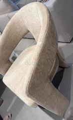 6 Beige Stoffen Eetkamerstoelen - Moderne Stijl, Overige kleuren, Ophalen of Verzenden, Zo goed als nieuw, Stof