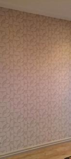 Prachtig retro behang volledige rol crèmekleurig, Ophalen of Verzenden, Minder dan 10 m²