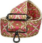 Bag strap - Festival tassenriem/band - rose,bruin,beige, Sieraden, Tassen en Uiterlijk, Tassen | Damestassen, Beige, Overige typen