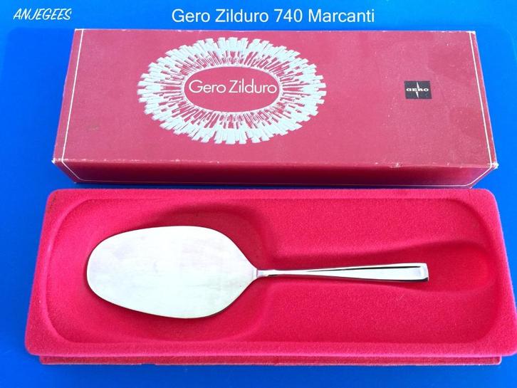 Marcanti 740 Gero Zilduro Taartschep in originele doos, Antiek en Kunst, Antiek | Bestek, Ophalen