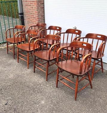 Kapiteinstoel, spijlenstoel, 8 stuks, stukprijs  beschikbaar voor biedingen
