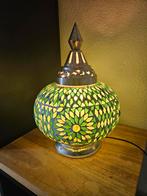 Oosterse tafellamp pompoen groot met mozaiek LED lamp, Ophalen of Verzenden, Zo goed als nieuw, Minder dan 50 cm