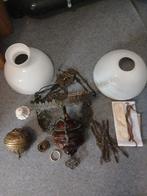 Oude hanglamp, kan op olie en electrice., Antiek en Kunst, Ophalen of Verzenden