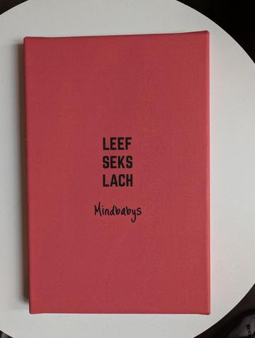 Canvas schilderij – “Leef Seks Lach” (Mindbabys) – 30x20 cm beschikbaar voor biedingen