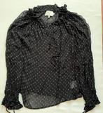 Munthe wijde blouse transparant pierrot maat 38 bloes, Kleding | Dames, Maat 38/40 (M), Zwart, Ophalen of Verzenden, Zo goed als nieuw