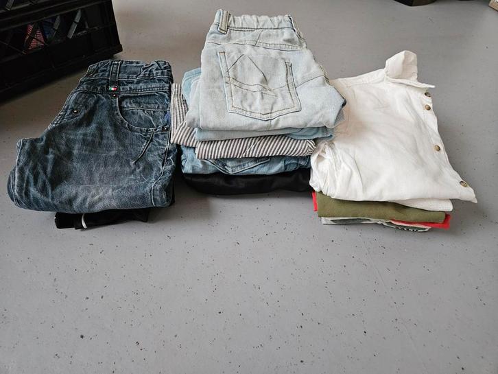 Stapeltje jongenskleren maat 116, 122, 128, Kinderen en Baby's, Kinderkleding | Maat 116, Gebruikt, Jongen, Broek, Ophalen of Verzenden