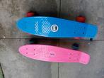 penny board skateboard blauw en roze, Skateboard, Gebruikt, Ophalen of Verzenden