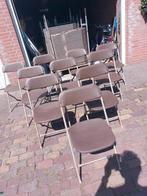 KLAPSTOELEN 360 STUKS,EVENTUEEL MET KAR ZIE OMSCHRIJVING..., Ophalen, Inklapbaar en stapelbaar, Gebruikt, Bruin