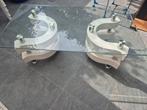 Salontafel glasplaat 130x70x43, Huis en Inrichting, Tafels | Salontafels, Ophalen, 100 tot 150 cm, 50 tot 100 cm, Zo goed als nieuw