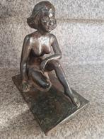 beeldje brons antiek naakt vrouw, Ophalen of Verzenden