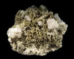 Zeldzame EPIDOOT + CALCIET uit Quenast, België., Ophalen of Verzenden, Mineraal
