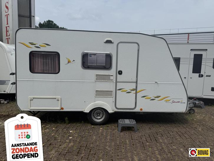 Sterckeman Starlett Comfort 430 DD Treinzit Zondag open!!, Caravans en Kamperen, Caravans, Bedrijf, 500 - 750 kg, Overige, Sterckeman
