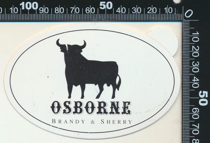 Sticker: Osborne Brandy and Sherry, Verzamelen, Stickers, Zo goed als nieuw, Bedrijf of Vereniging, Verzenden