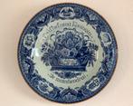Delfts Blauw Wandbord Wilhelmina 1938 Porceleyne fles 35 cm, Antiek en Kunst, Ophalen of Verzenden