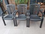 3 stevige tuinstoelen, Ophalen, Gebruikt, Kunststof