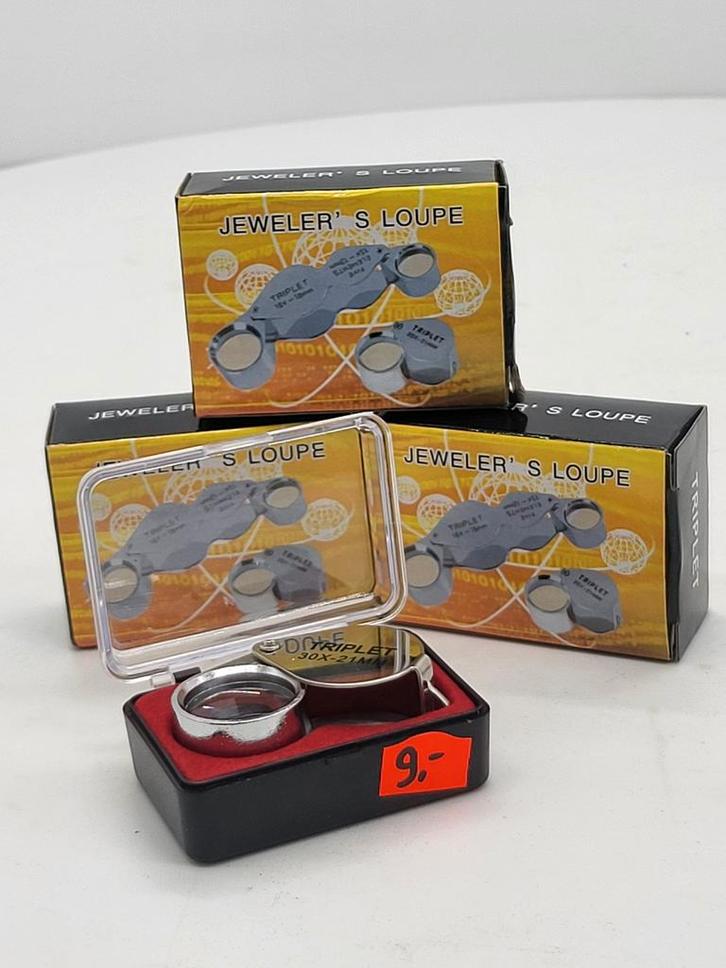 Triplet Loep 30x-21mm - Nieuw in Verpakking, Hobby en Vrije tijd, Vergrootglazen, Loepen en Loeplampen, Ophalen of Verzenden
