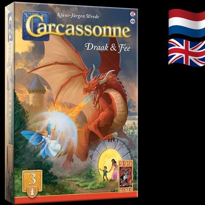 Carcassonne uitbreiding 3: Draak & Fee (v3.1), Hobby en Vrije tijd, Gezelschapsspellen | Bordspellen, Nieuw, Een of twee spelers