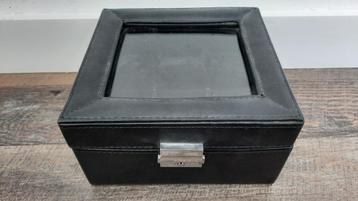 Zwarte Horloge Opbergdoos / Horlogebox voor 6 horloges beschikbaar voor biedingen