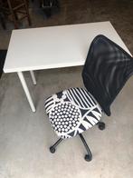 Studenten bureau & bureaustoel (ikea), Huis en Inrichting, Ophalen, In hoogte verstelbaar, Zo goed als nieuw, Bureau