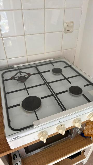 Pelgrim vrijstaande gaskookplaat met glazen afdekplaat beschikbaar voor biedingen
