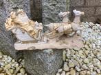 Vliegende kerstman op arreslee met rendieren, Ophalen of Verzenden, Gebruikt, Dier