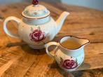 Oude Bridgewater theepot en melkkan serie Rose, Antiek en Kunst, Curiosa en Brocante, Ophalen of Verzenden