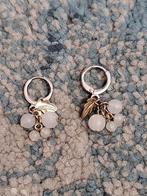 Oorbellen roestvrij staal en frosted glazen gratis verzenden, Met kristal, Overige materialen, Hangers, Overige kleuren