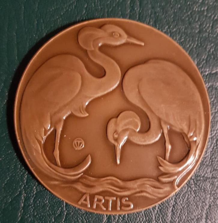 Penning ARTIS - AMSTERDAM., Postzegels en Munten, Penningen en Medailles, Brons, Nederland, Ophalen of Verzenden