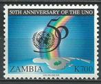 Zambia 1995 50jr Verenigde Naties postfris, Postzegels en Munten, Postzegels | Afrika, Zambia, Verzenden, Postfris