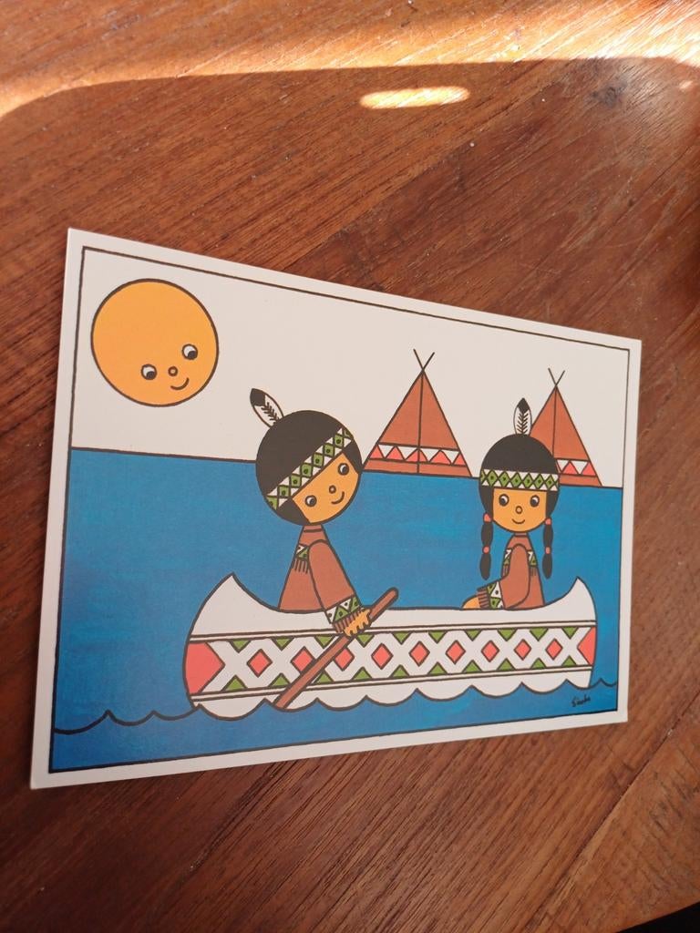 Ansichtkaart  Tineke Tournier Sikken schuitje varen ongelope, Verzamelen, Ophalen of Verzenden, 1980 tot heden, Voertuig