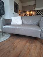 Grijze leren bank Bert Plantagie, Huis en Inrichting, Ophalen, Gebruikt, 150 tot 200 cm, Driepersoons