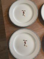 Kerst Ontbijtborden Rendier, Huis en Inrichting, Gebruikt, Ophalen of Verzenden, Bord(en), Overige stijlen