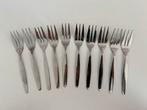 Gebaksvorkjes 10 stuks, Ophalen of Verzenden, Gebruikt, Rvs of Chroom