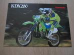 Kawasaki KDX 200 brochure folder 1990, Motoren, Ophalen of Verzenden, Kawasaki