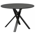 Eettafel ikea MARIEDAMM zwart marmerpatroon, Ophalen, 100 tot 150 cm, Rond, Zo goed als nieuw