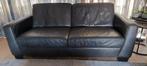 Zwart leren bank 2 1/2 zits, Ophalen, Gebruikt, 150 tot 200 cm, Driepersoons